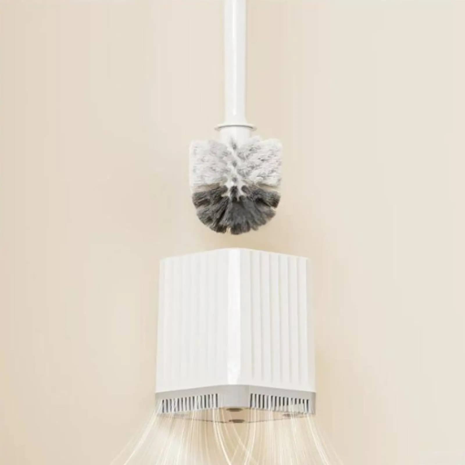 Wall Mounted Toilet Brush Hygienic Long Handle Toilet Brush for Restroom