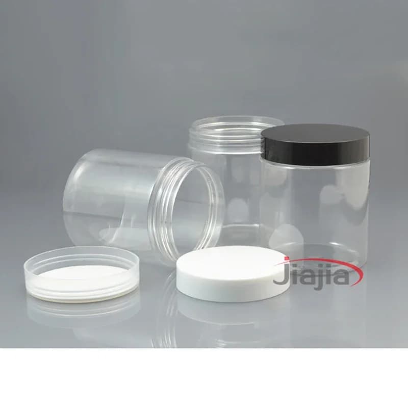 250g Empty Jar Cream Candy Tea Coffee Beans Plastic Tin Bottle 250ml Makeup Face Mask Lotion Refillable Container