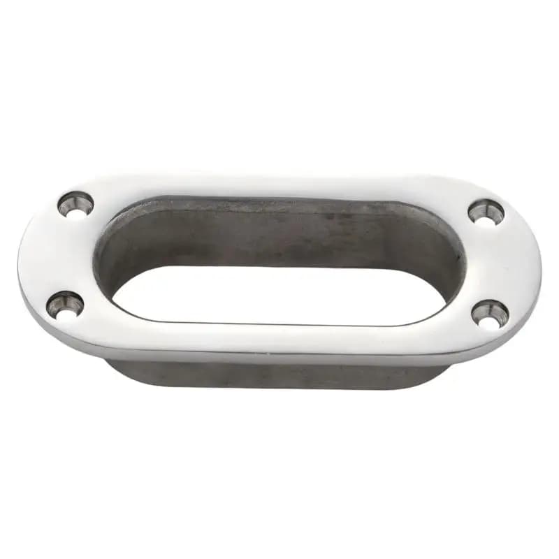 31BC Boat Stainless Steel 95x38mm Oval Hawse Cable Guide Pipe Mooring Anchors Rope Line Fairlead Marine Hardware