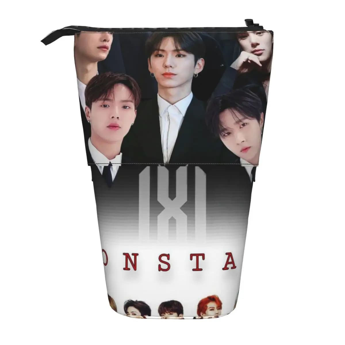Astuccio Reversibile Monsta X Kpop, Portapenne, Contenitore per Cancelleria, Ampio Spazio di Archiviazione, Scatola per Penne, Borsa per Matite, Regalo per Ragazzi e Ragazze