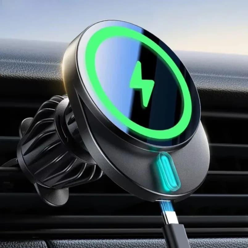 Supporto per telefono per auto magnetico con supporto a ricarica rapida da 15 W Supporto per telefono con presa d'aria per iPhone 12 13 14 15 16 Supporto per telefono per auto serie