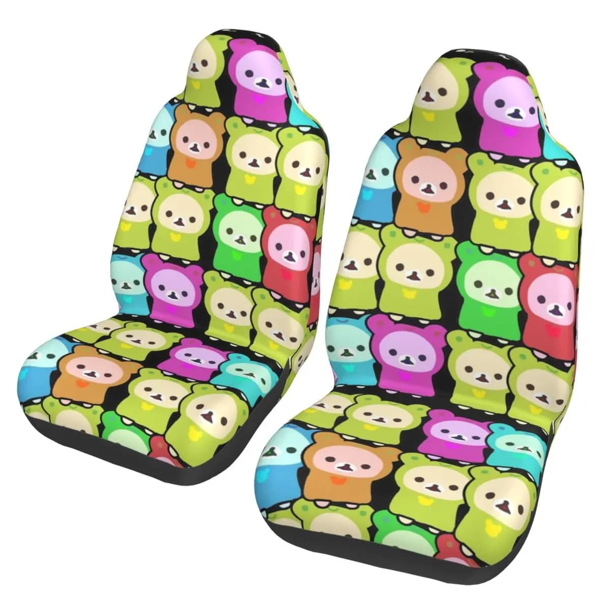 Rilakkumas Universal Seat Cover for Car, Interior Protection, Travel Accessories, Bearing/Painting Seats Korilakkuma in Rana Shape, Polyester, for Fishing