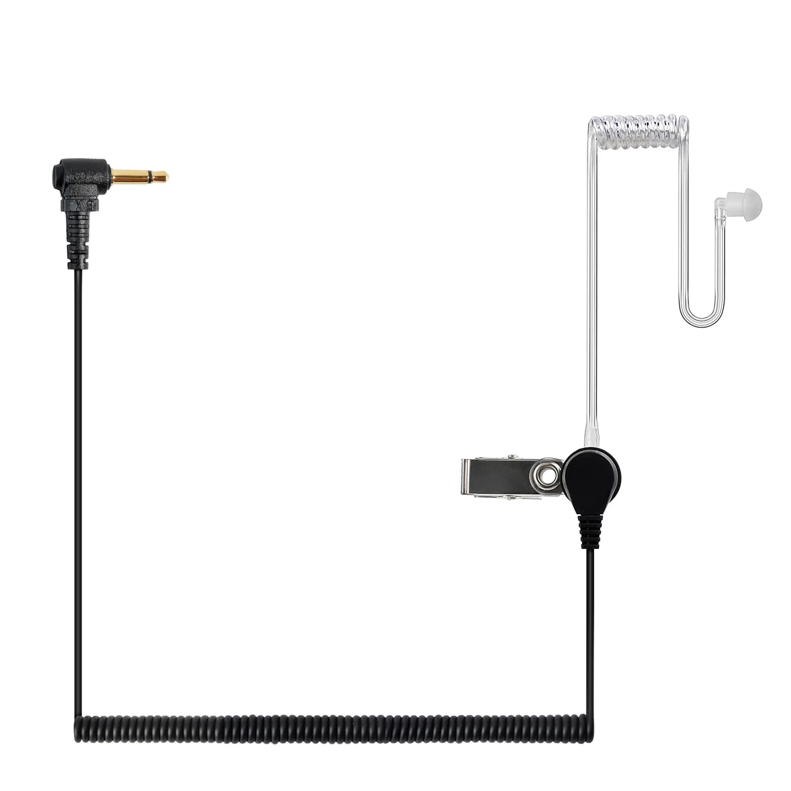 Auricolare da 3,5 mm per ricevere/uccolta solo, tubo d'aria acustico, altoparlante di sicurezza della polizia, microfono per radioamatori, walkie-talkie, microfono remoto