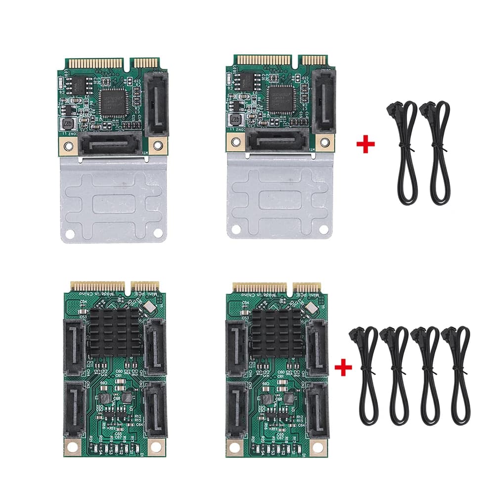 Scheda Riser da Mini pci-e a SATA3.0 convertitore M.2 pci-e 2.0 scheda di espansione chiave B + M scheda adattatore SSD 2/4 SATA 3.0