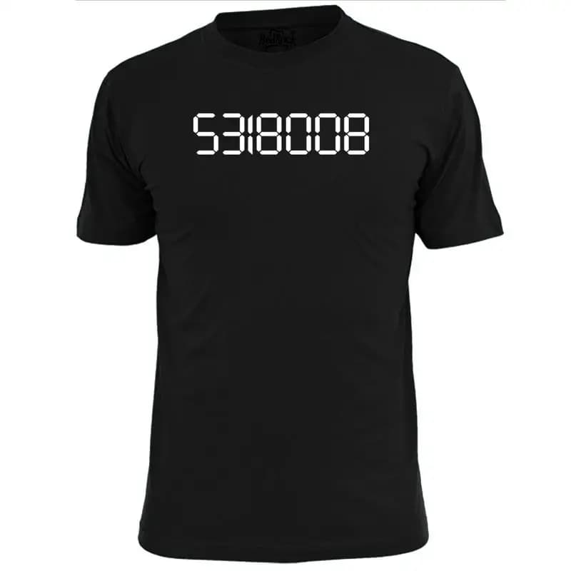 Men's Calculator Boobies Funny T-shirt Rude Stag