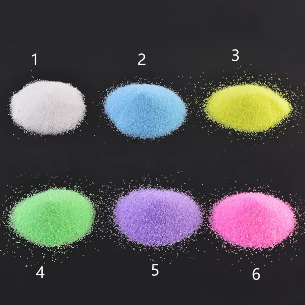 Sabbia Colorata al Quarzo 24G per Giardino, Polvere Artificiale per Alberi, Decorazione Micro Paesaggistica, Intrattenimento per Bambini, Sabbia da Spiaggia
