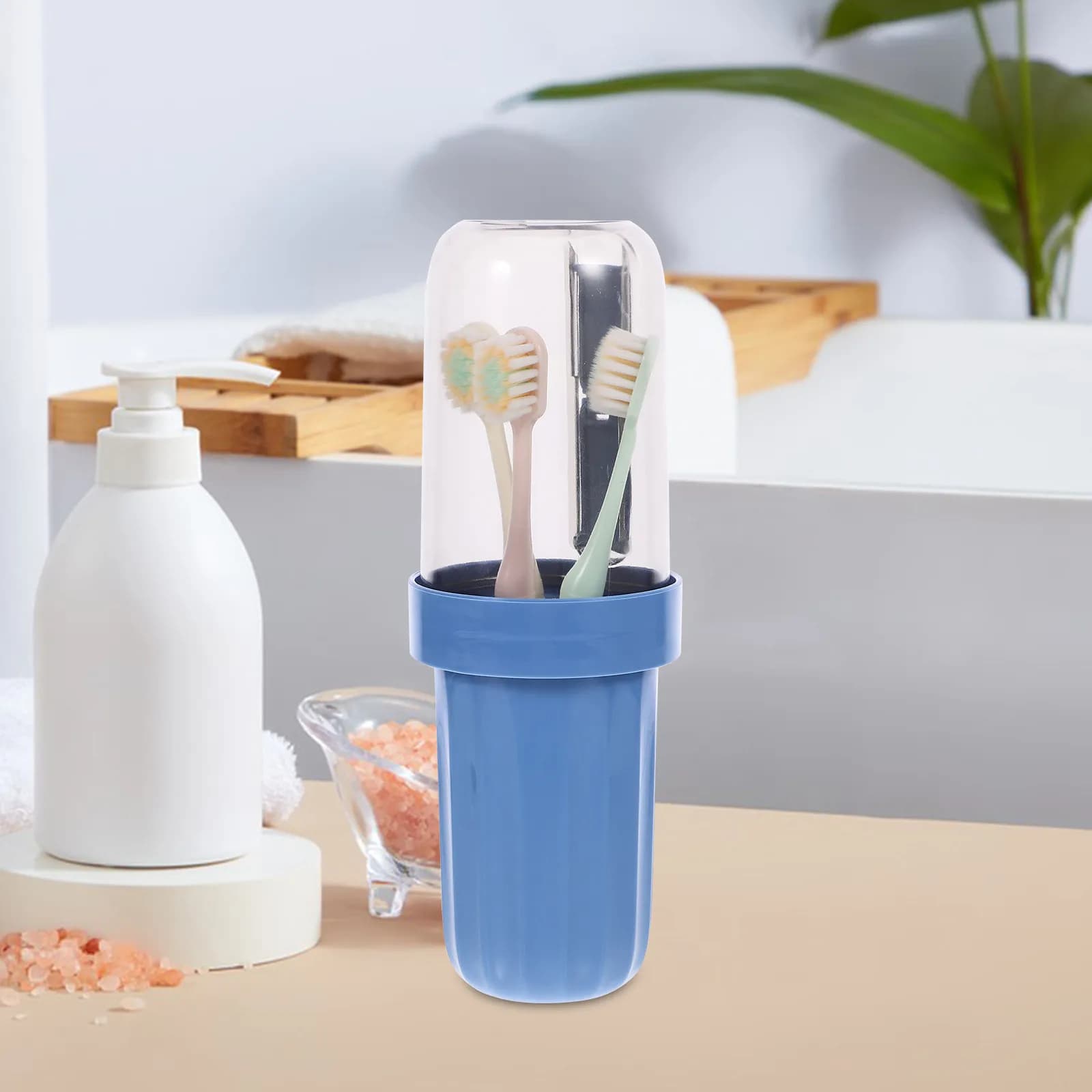 Multi-Functional Toothbrush Storage Box Portable Toothpaste Holder Travel Toothbrush Case Lightweight Compact Design for Home