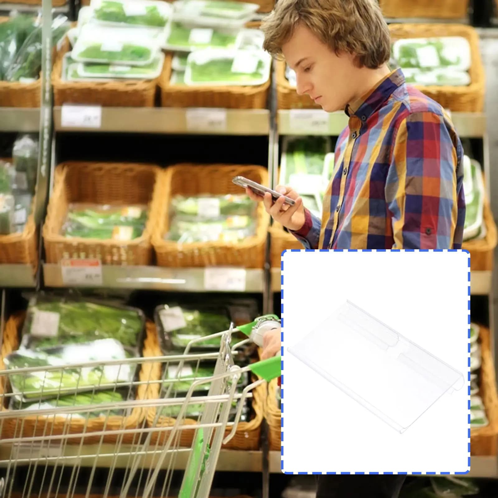 100 Pezzi Ganci Doppi per Etichette Prezzo, Robusti Clip in PVC per Negozi al Dettaglio, Espositori Prezzi per Supermercati