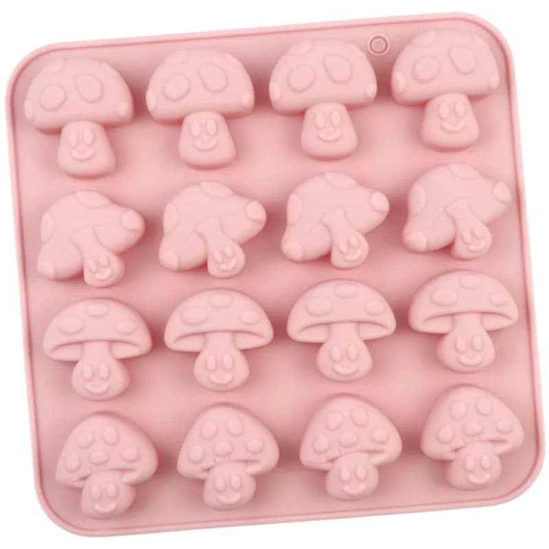 16 Stampo per cioccolato con funghi in silicone, stampo per griglia di ghiaccio XG632