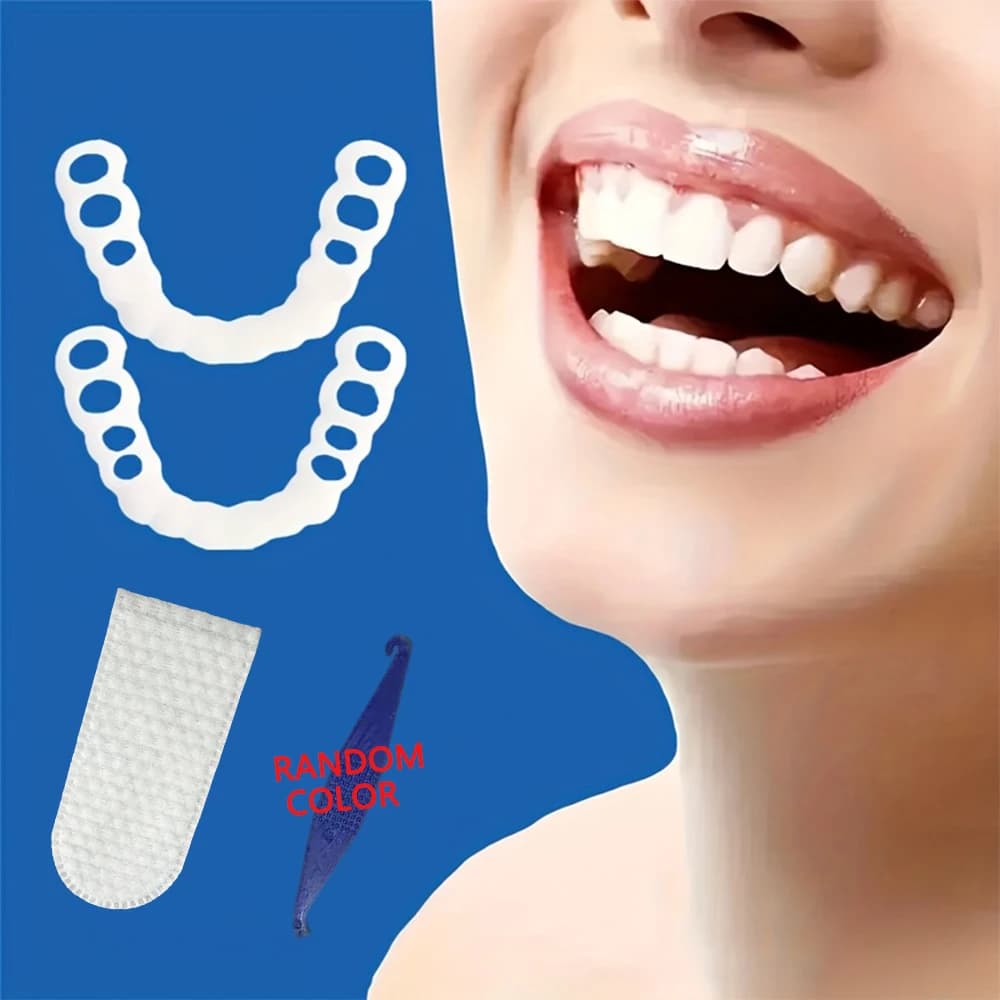 Faccette dentali sbiancanti a clip, copertura temporanea confortevole per tutta la bocca, lavabile e riutilizzabile, perfette per le uscite quotidiane e H2931