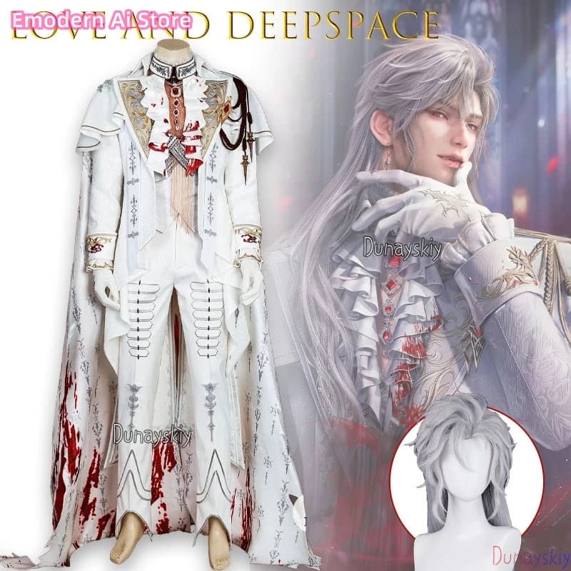 ‌ ‌ ‌ Orecchino Love and Deep Space Sylus Silver Wing Demon Crimson Wing, Scettro, Carta Solare, Cosplay, Costume, Personaggio Anime, Gioco di Ruolo