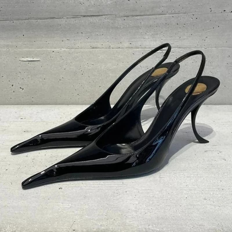 Unique Strange Style Stiletto Slingback Heels Women Sexy Pointed Toe Summer Sandals Luxury Party Designer Shoes Zapatos De Mujer