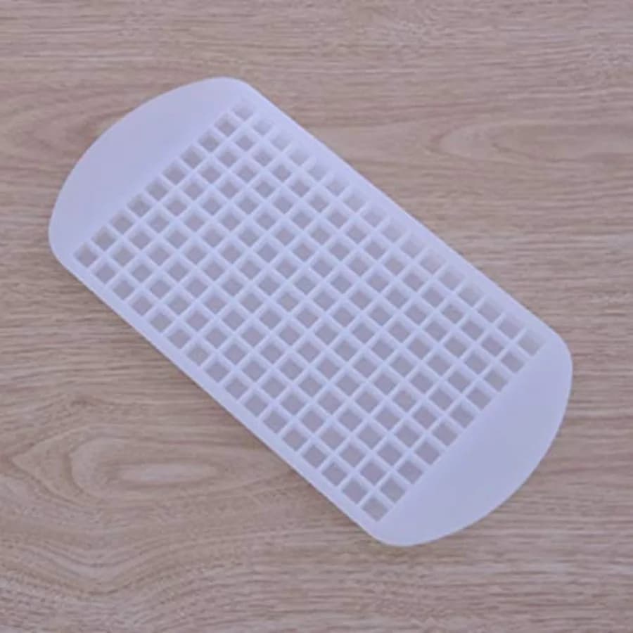 Small Square Shape Flexible Frozen 160 Trays Mini Ice Cube Silicone Molds without Lids Transparent