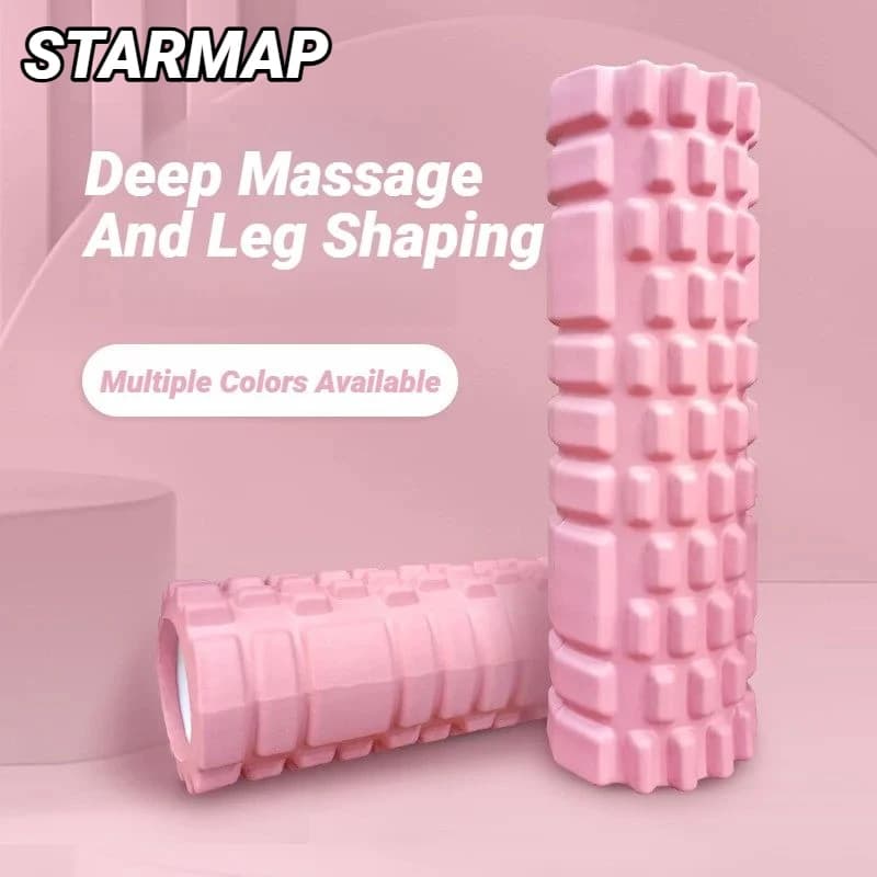 Yoga Column Foam Axis Massage Roller Muscle Back Massagethe Grid Training Hollow Roller - Fitness For Relaxation & Exercise Supp