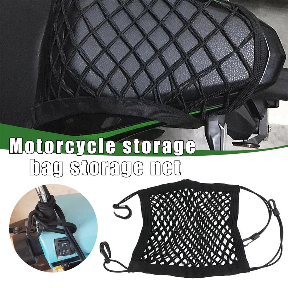 23 x3 0cm moto bagaglio rete gancio borsa alta elastico cinghia fissa casco tasca rete bici Scooter maglia serbatoio carburante bagagli Equi