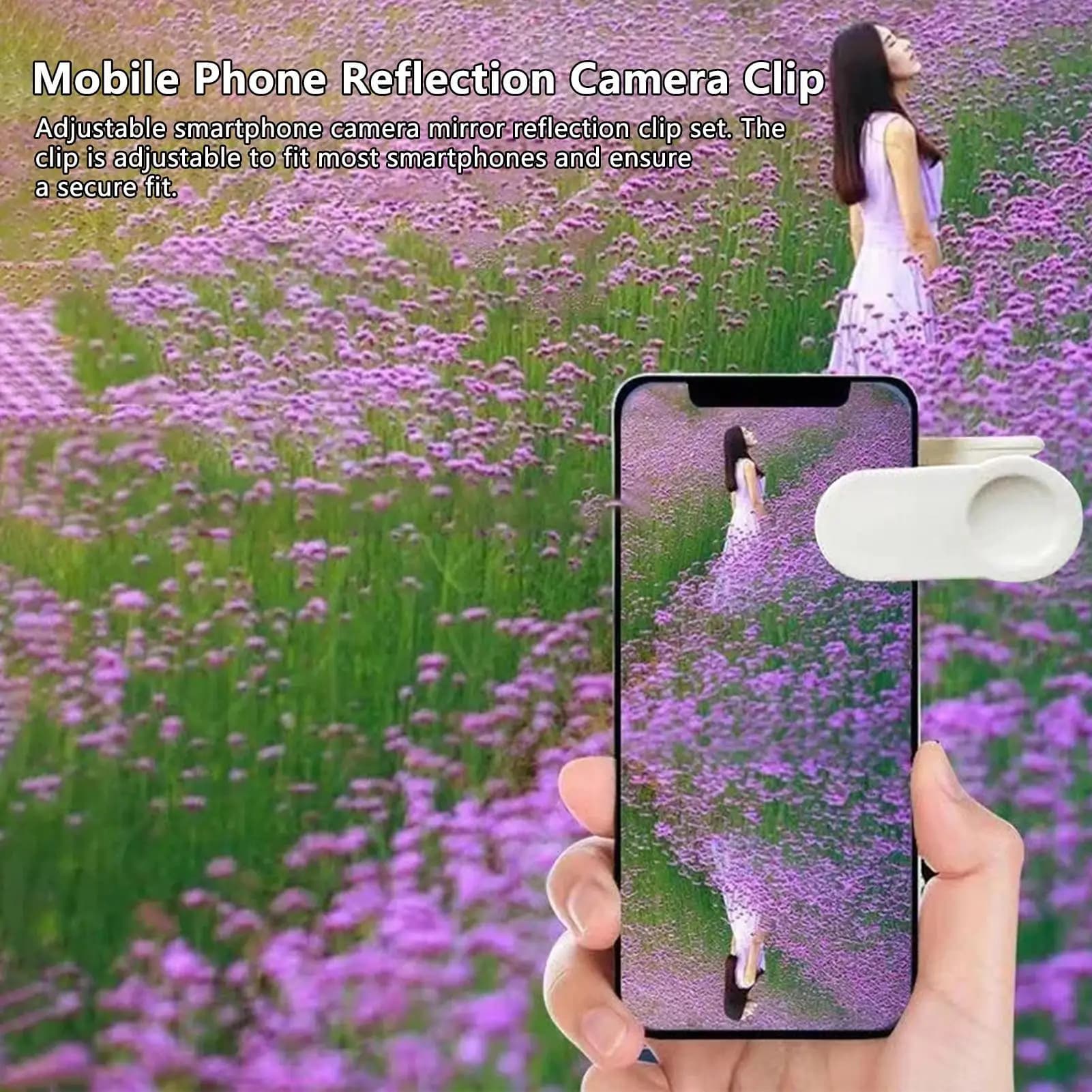 Set di clip per riflessione per specchio per fotocamera per smartphone Clip universale regolabile per strumenti fotografici Creativa per videografo, fotografo