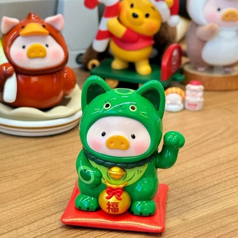 LULU The Piggy Lucky Cat Series Blind Box Anime Figure Dolls Mystery Box Decorazione da Scrivania Giocattolo da Collezione Regalo di Compleanno per Ragazze