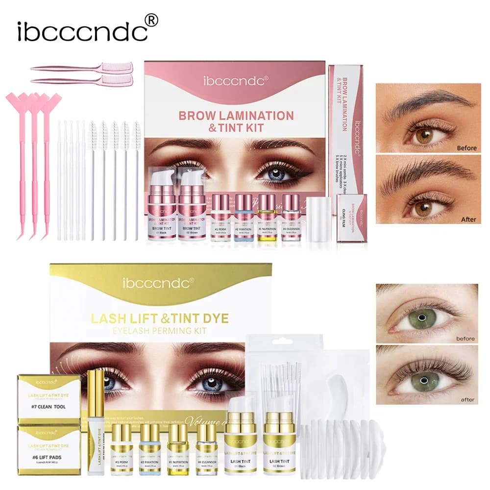 Semi-Permanent Eyebrow or Eyebrow Lifting Kit and Color Professional Eyebrow Lamination Eyebrow Lifting Eyelashes Perming Eyelash Tincture Eyes Makeup