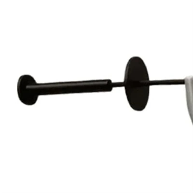 B97A-Divertente Portarotolo per carta igienica Potenziatore per bilanciere Portarotolo per la decorazione del bagno Cattivo grigio + Bilanciere nero