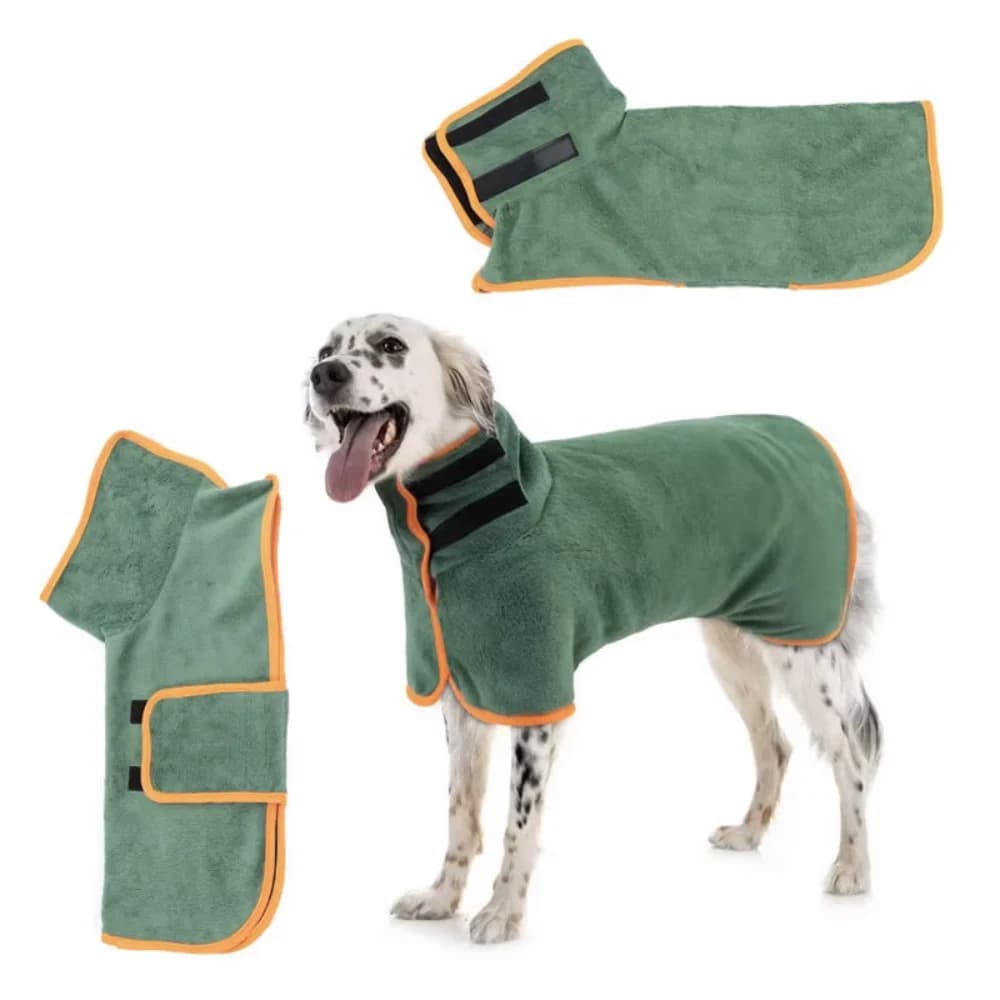 Dog Bathrobe Towel Microfiber Absorbent Quick Dry Adjustable Soft Cozy Large Medium Small Dogs Puppy Pet Drying Coat Hot New