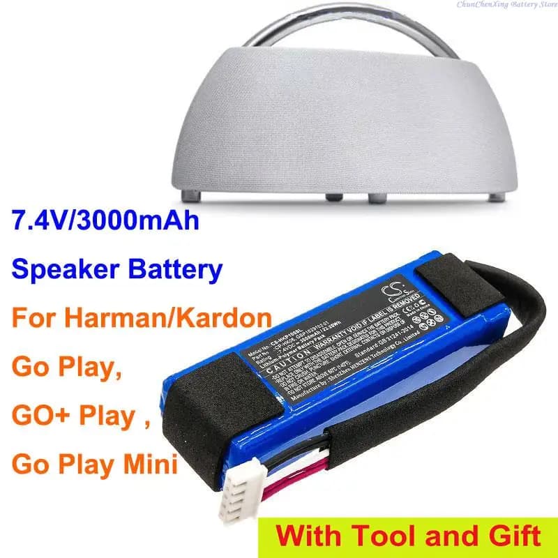 Batteria per altoparlante Cameron Sino 7,4 V 3000 mAh CP-HK06, GSP 1029102 01 per Harman/Kardon Go Play, Go Play Mini, GO+ Play +TOL