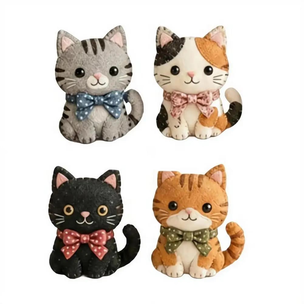 3D Cartoon Animals Sewing Kit Fabric DIY Hand Sewing Art Crafts Set For Beginners Craft Enthusiasts Bird Cat Dogs Cloth Sewing