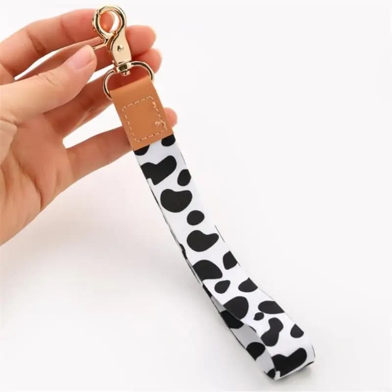 ‌Stylish Animal Pattern Keychain Lobster Clasp Hanging Pendant Strap for Couples C71A