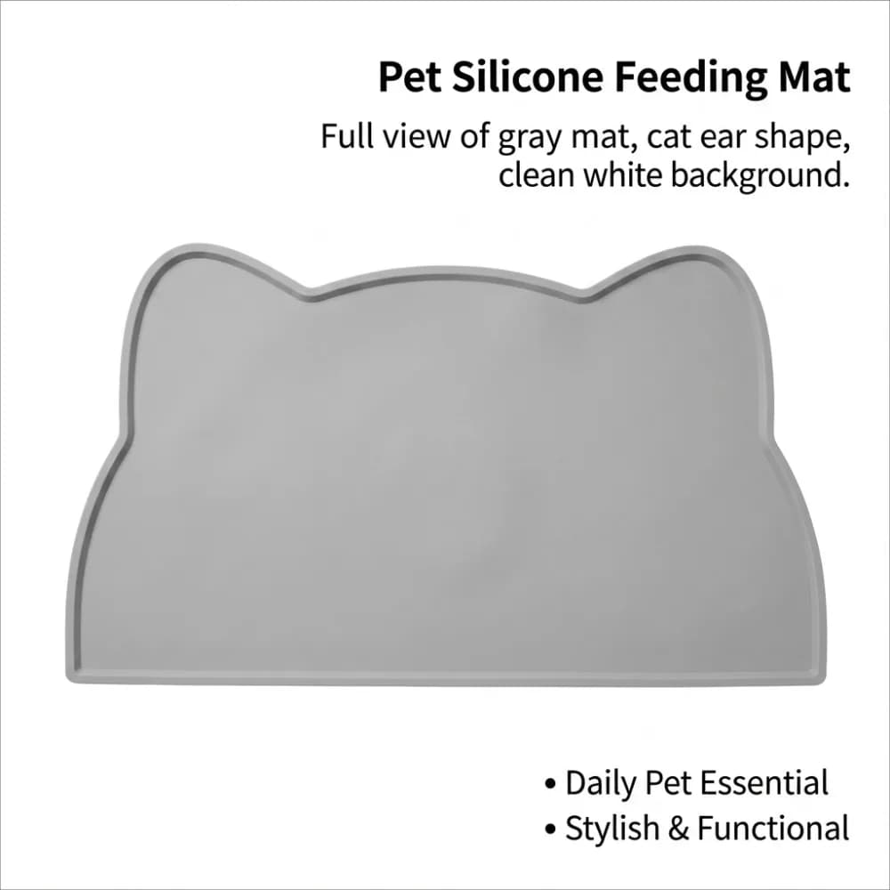 Tappetino in Silicone per Alimentazione Animali Domestici, Ciotola per Cani e Gatti, Antiscivolo e Impermeabile, Vassoio per Cibo e Acqua per Cuccioli
