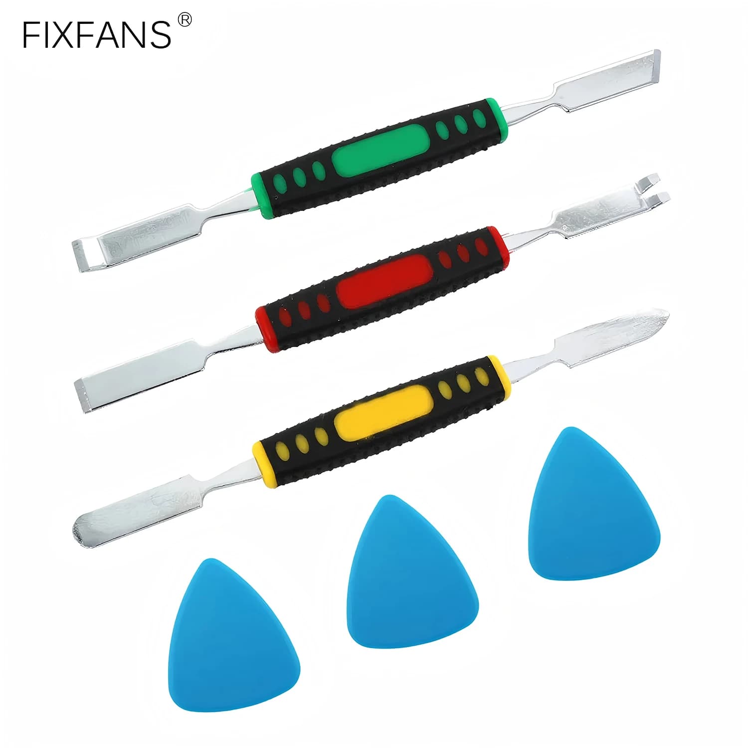 Set di strumenti per leva Spudger in metallo con plettri sottili per chitarra Apriscatole triangolari per iPhone iPad Tablet Laptop Kit di riparazione per apertura elettronica
