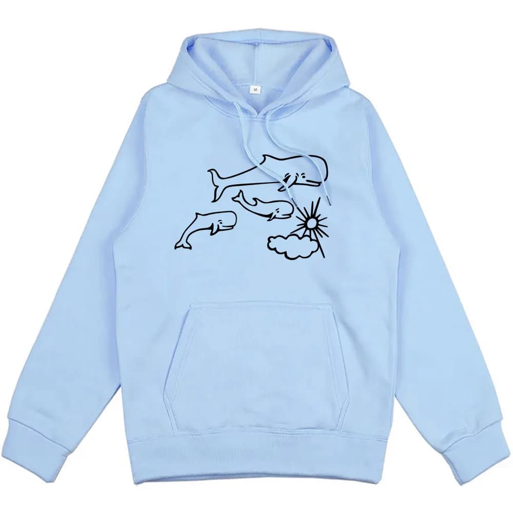Balene e tatuaggio del sole di Robe De Extremoduro Pullover Felpa con cappuccio Rock Band Felpe moda Uomo/Donna Abbigliamento Top grafici