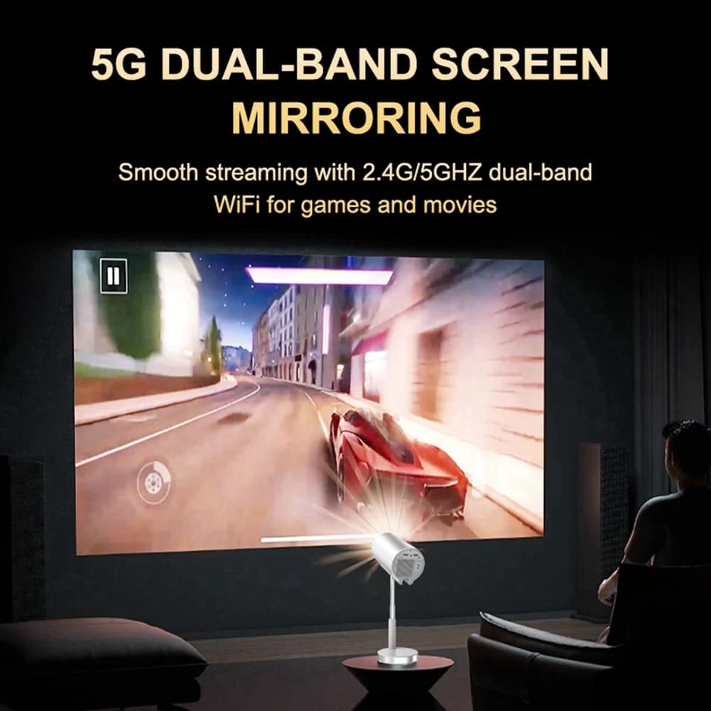 【Hot Cake】Mini proiettore 1080P X5 Videoproiettore portatile 4K supportato per home theater Spina UE