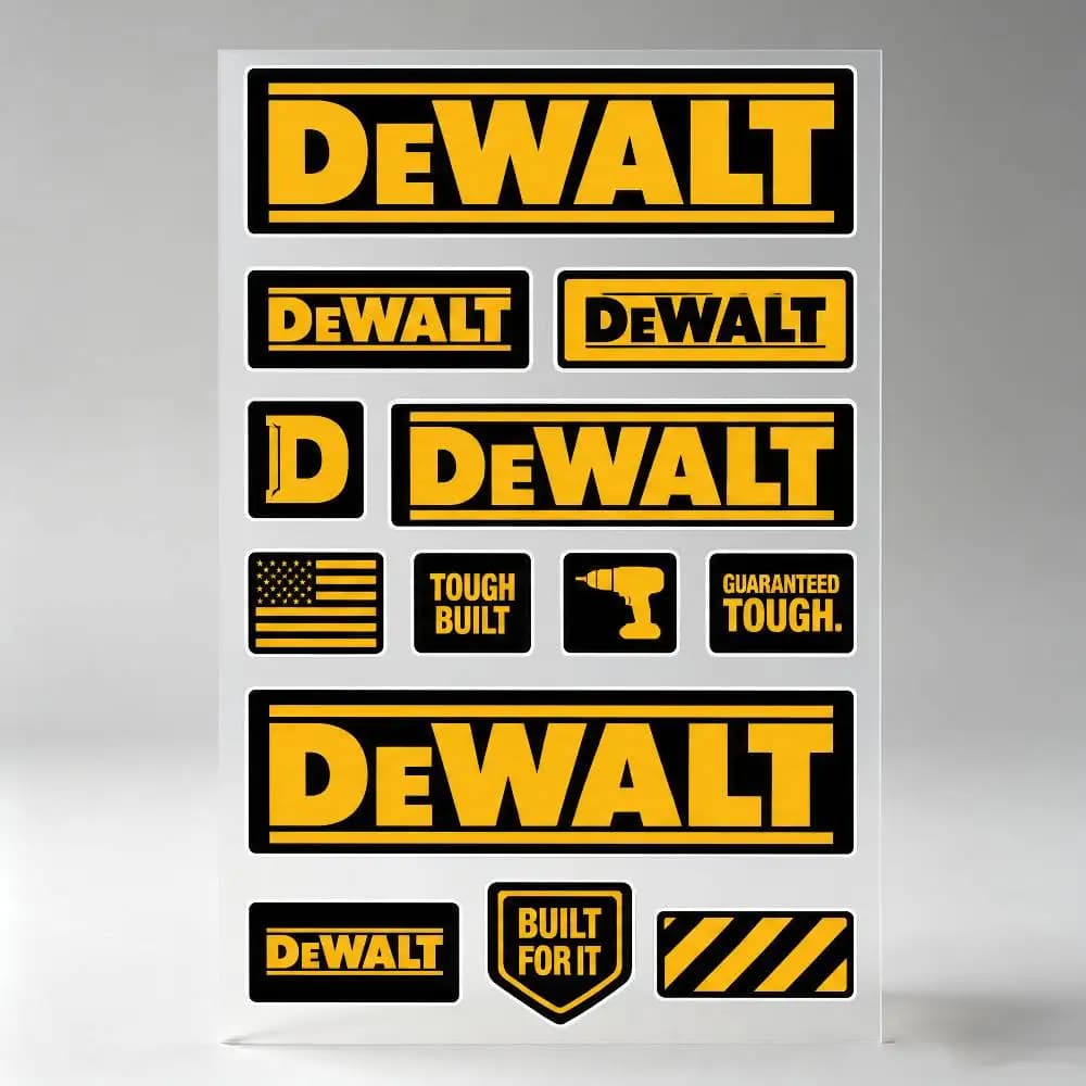 Laser For DEWALT Reflective Motorcycle Stickers Waterproof Vinyl Decals For Motorbike Helmet Fuel Tank Bike