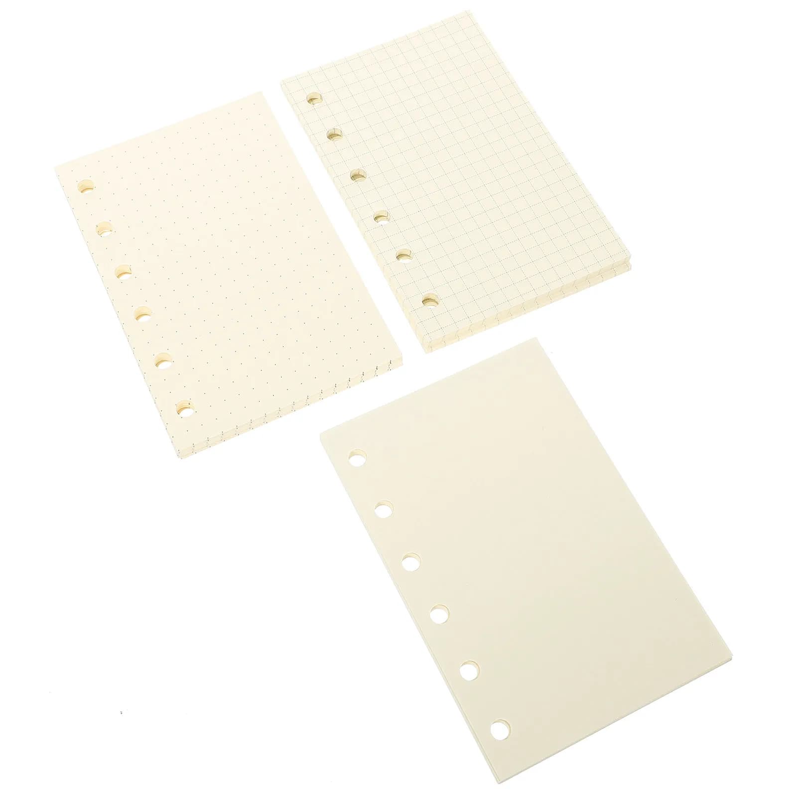3 Count Notebook Refill Paper Loose Leaf Binder Refill Inserts Thick Smooth Writing Paper for Journal Planner Notepad Office