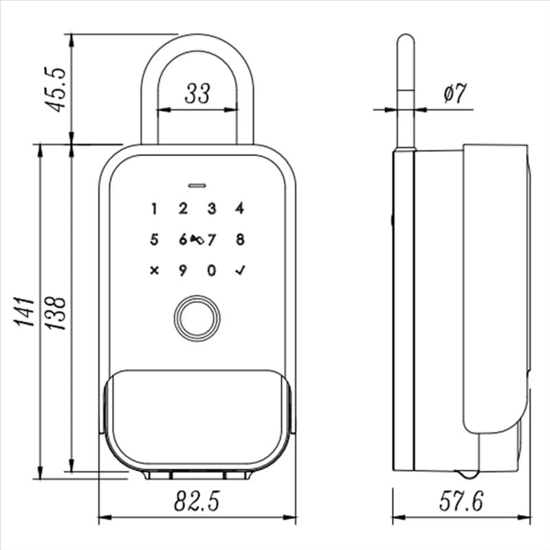 Le migliori offerte Copertura impermeabile Sicuro Codice Tuya Impronta digitale Bluetooth Wifi Smart Key Box App Serratura per porta combinata per montaggio a parete remota B
