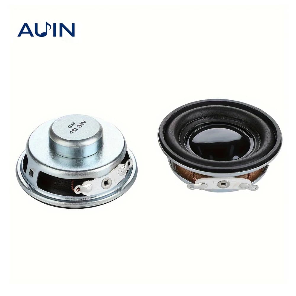 AUIN 2Pcs 1.5 Inch 4ohm 3W Full Range Speaker Unit MIni 40MM Hifi Audio Speakers DIY Bluetooth Loudspeaker