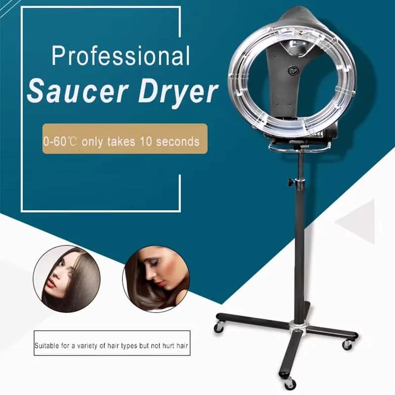 Asciugacapelli Professionale a Infrarossi per Salone, con Rotazione Orbitale, Processore di Calore per Tintura e Colorazione, per Barbiere, Asciugatura e Permanente