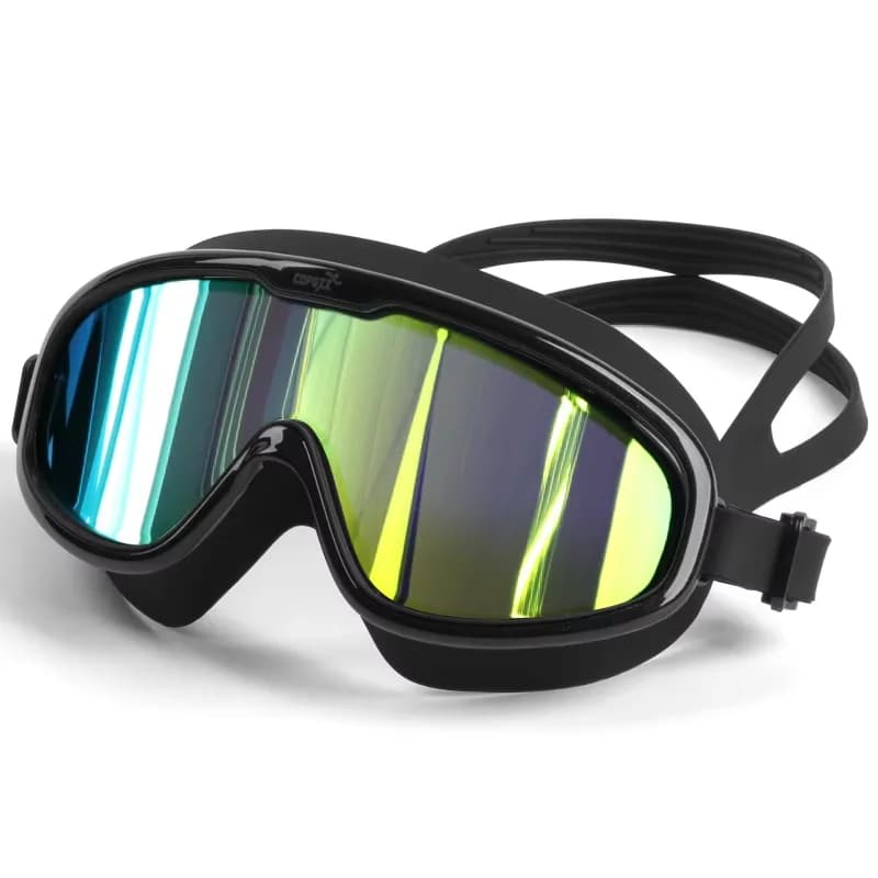 COPOZZ 2025 Anti-fog Swimming Goggles Whole Shaped Lens UV Protection with Big Silicone Frame Swimming Glasses for Men and Women