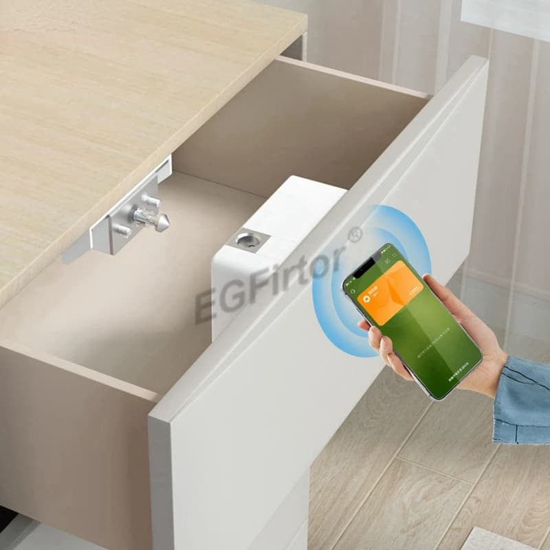 EGFirtor IC Card Smart APP Drawer Door Lock Invisible Electronic Cabinet Wooden Lock Keyless Hidden NFC Digital Locker