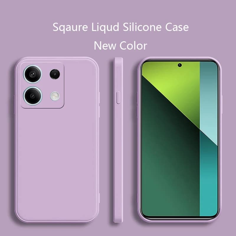 Square Silicone Case for Xiaomi Poco X6 Pro Cover Matte For POCO X3 X4 X5 X6 X7 M6 M7 Pro C55 C65 C75 Soft Procect Cover Fundas