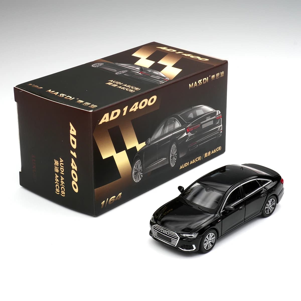 MASSDI Disponibile 1:64 Audi A6 C8 Nero Diecast Collezione di modelli di auto Giocattoli