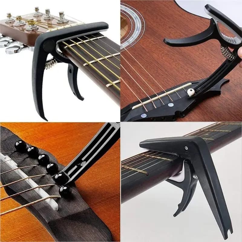 HOTB72A Guitar Accessories Kit Including Picks, Capo, Tuner, Guitar Strings, String Bone Bridge Saddle& Bridge Pins And Nut