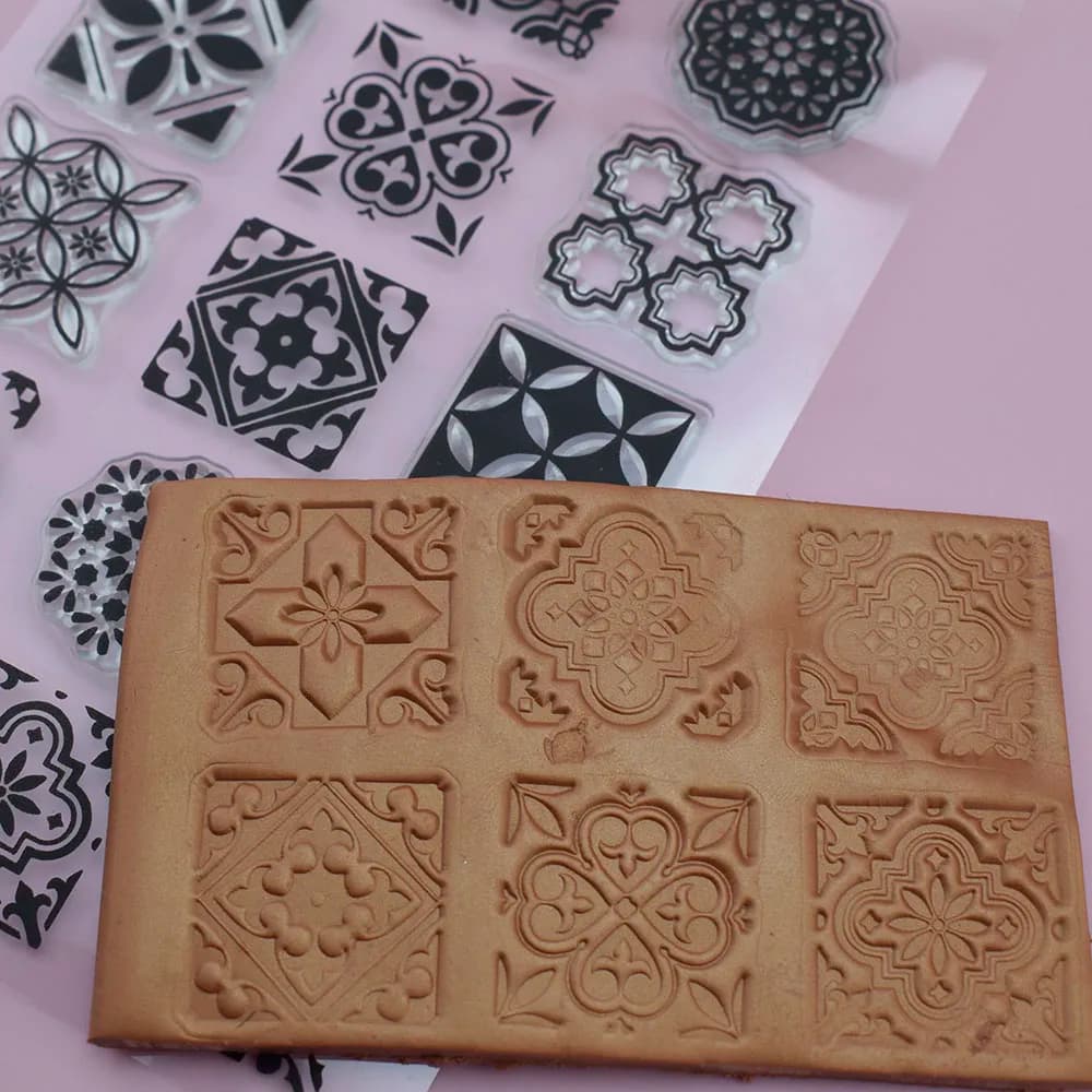 Timbro in Argilla Quadrato Mandala Stile Barocco Marocchino per Designer, Fai da Te, Ceramica, Argilla Polimerica, Orecchini, Gioielli, Texture, Goffratura, Sigillo Artistico