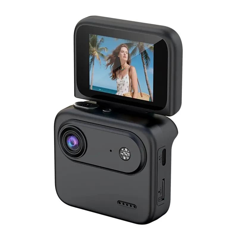 AA60-4K Action Camera with 2.0 Inch Reboundable Screen 140° ° Waterproof sports camera with wide angle lens and 8 GB card