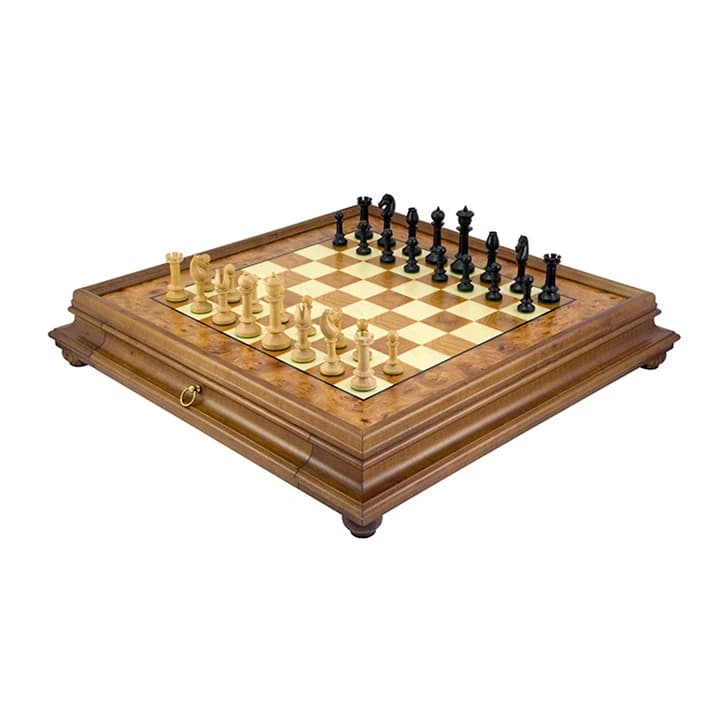 Set di giochi da tavolo per scacchi da torneo in legno antico fatto a mano all'ingrosso per bambini e adulti