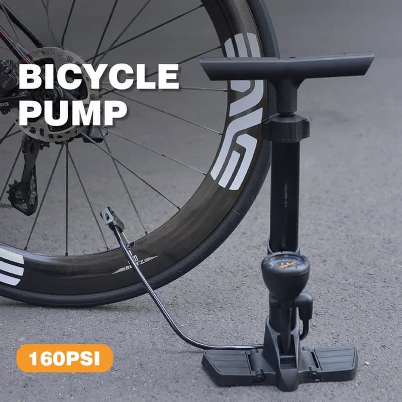 Bicycle Pump 160PSI Portable Stainless Steel Bike Pump Schrader Presta Valve Inflator Mountain Road Bike Accessories
