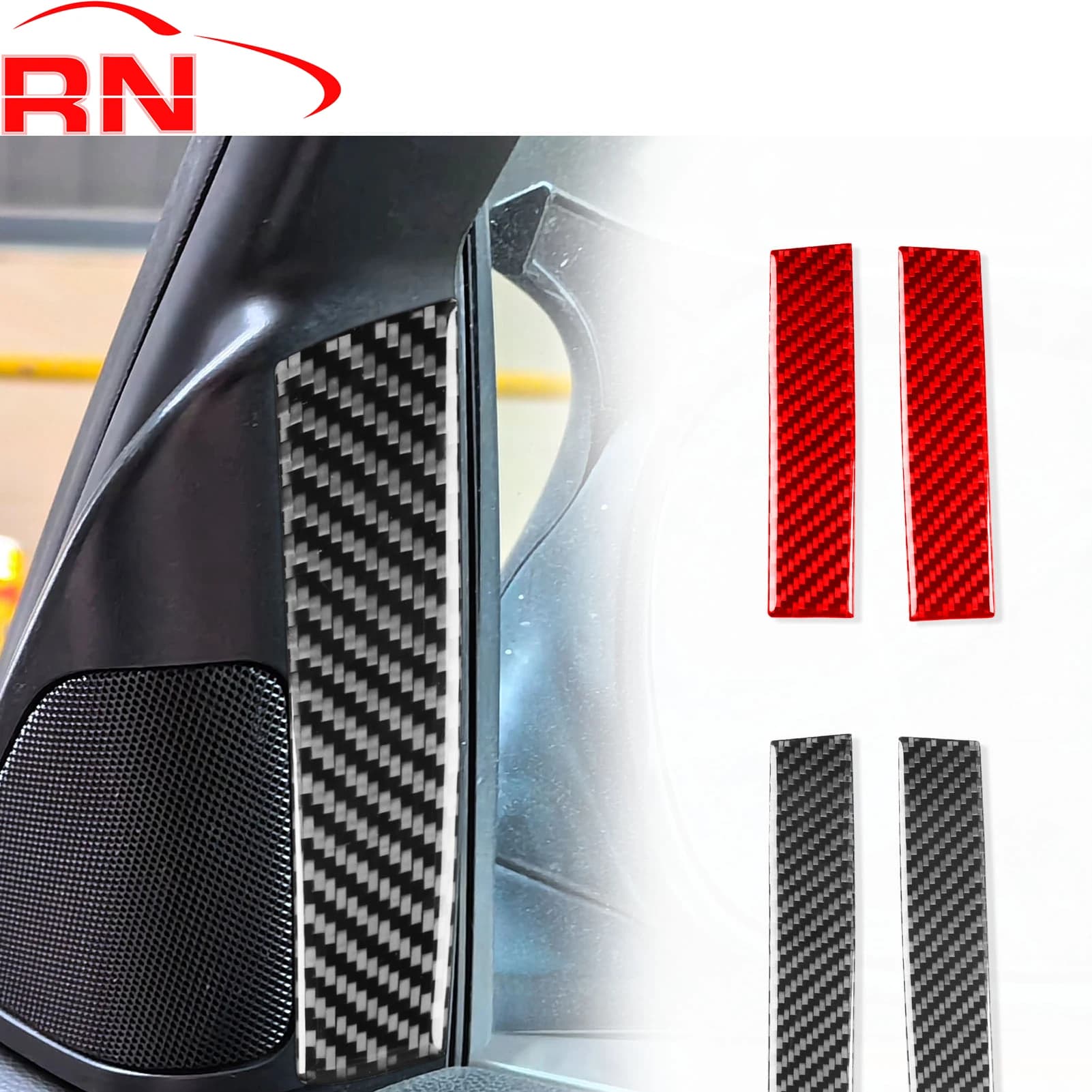 Per BMW Serie 3 e90 2005-2012 Modificato In Fibra di Carbonio A-piro Corno Cornice Decorativa Accessori Interni Adesivo Decorativo