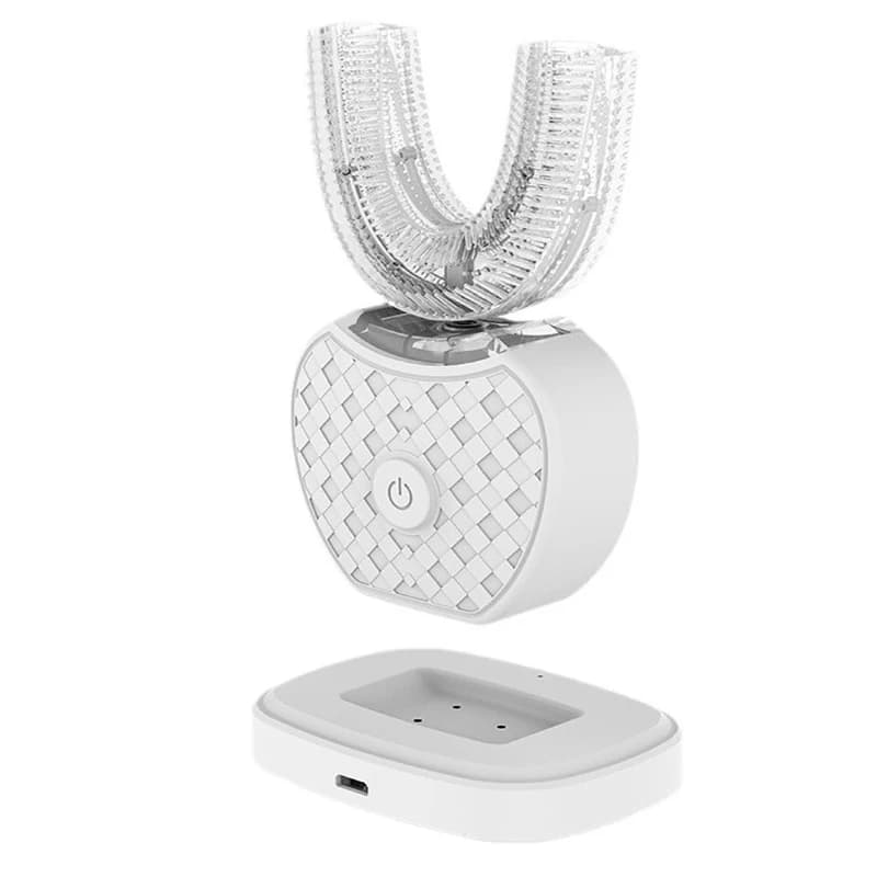 U-shaped electric toothbrush, sonic oral cleaner with soft bristles, suitable for teeth whitening for both children and adults