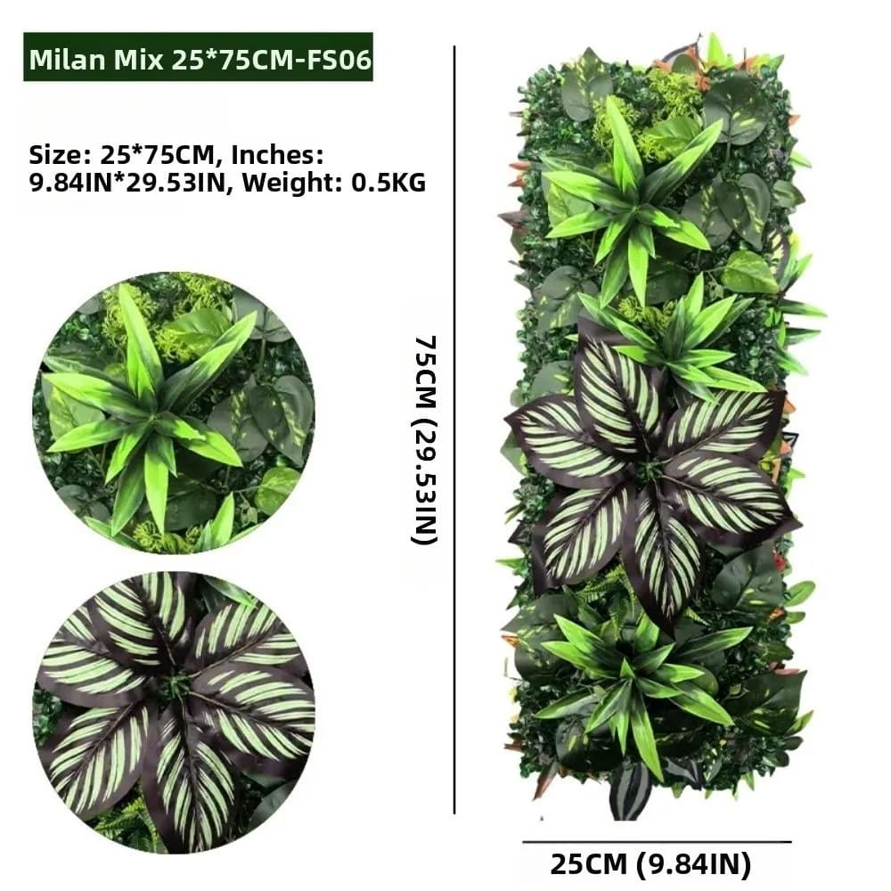 Realistic Artificial Plant Grass Wall Vibrant Greenery Ivy Faux Jungle Grass Panel Rattan Leaves Branches