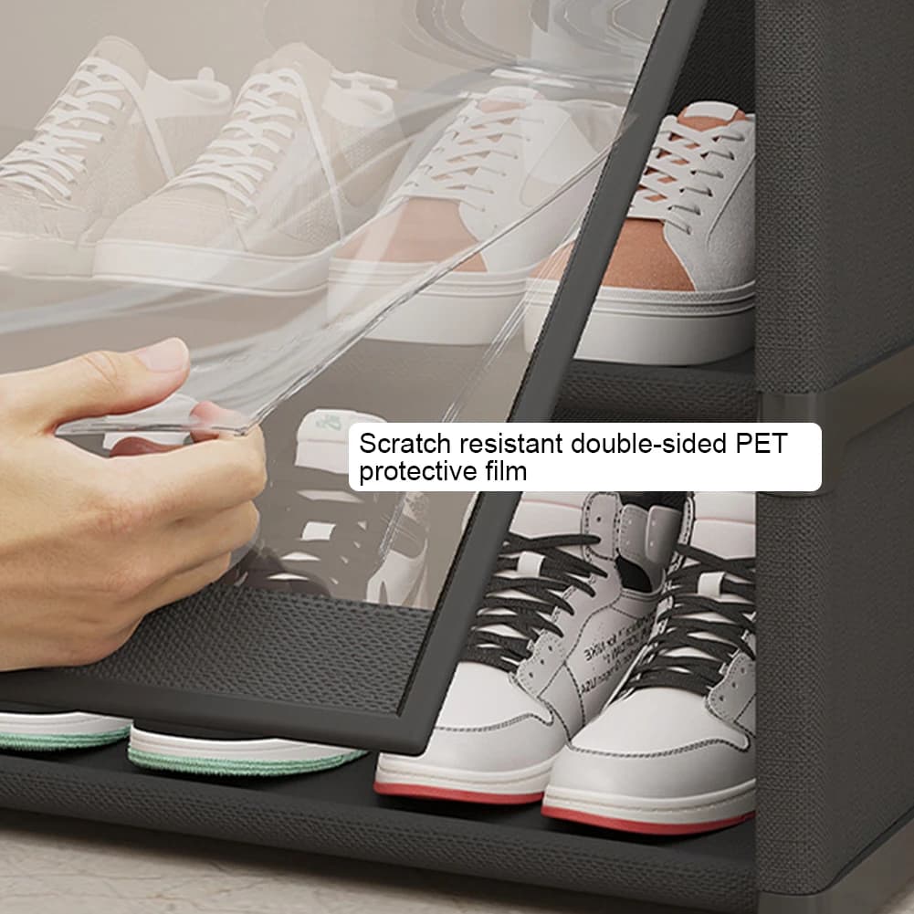 Scarpiera a 9 livelli per 18 paia, mobiletto stretto per scarpe, organizer per sneaker, scaffale chiuso per armadio e ingresso