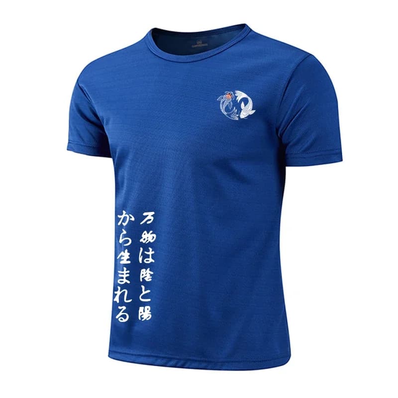 T-shirt da uomo estive casual da strada a maniche corte traspiranti per sport all'aperto, jogging, abbigliamento uomo 2026, magliette a rete ad asciugatura rapida per corsa